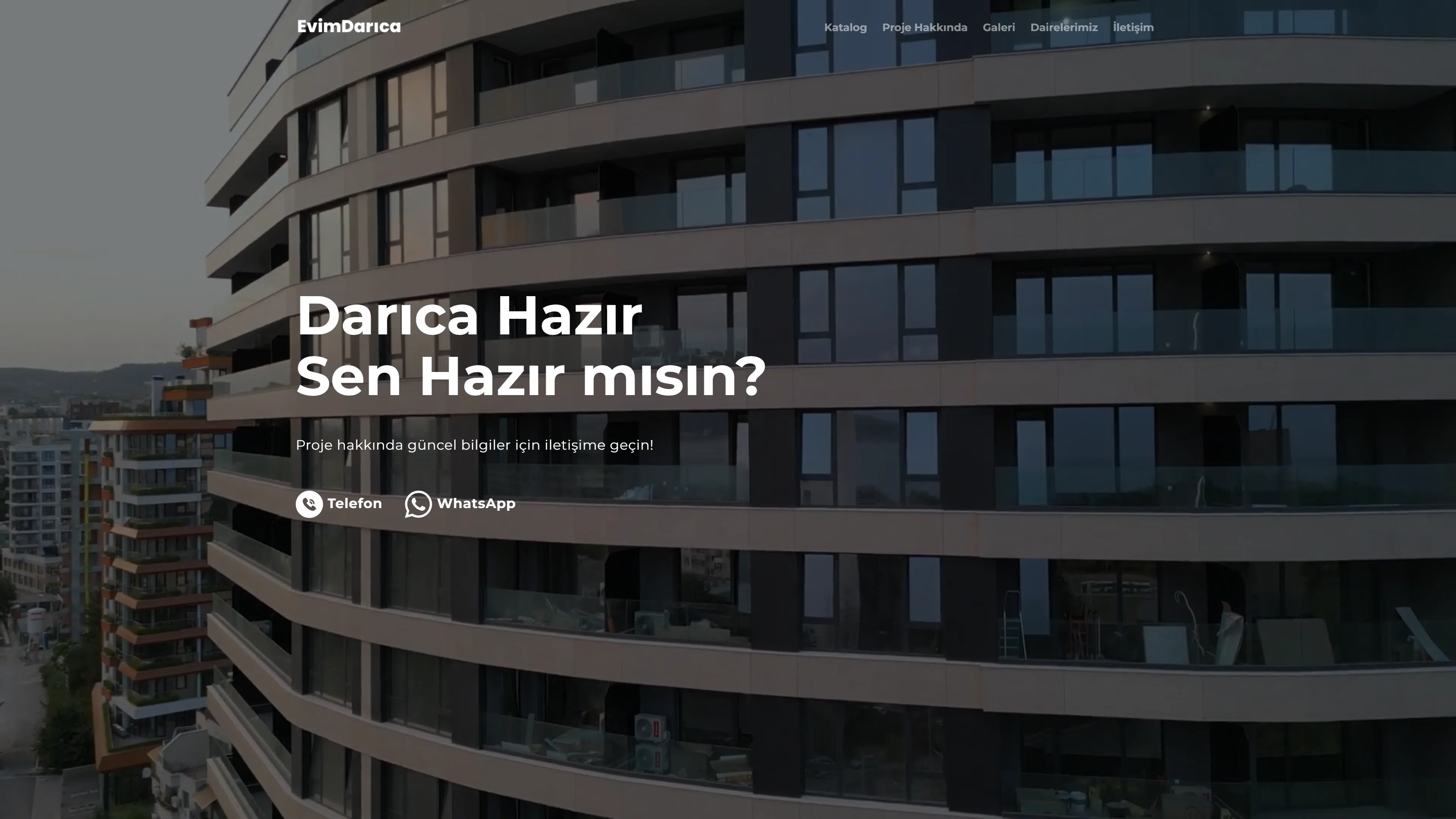 DarıcaEvim: İnovatif İnşaat Proje Tanıtım Sitesi